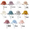 Soft Cotton Sun Protection Caps Sun Shade Children's Fisherman Hat Beach Panama Hat  for Boys Girls