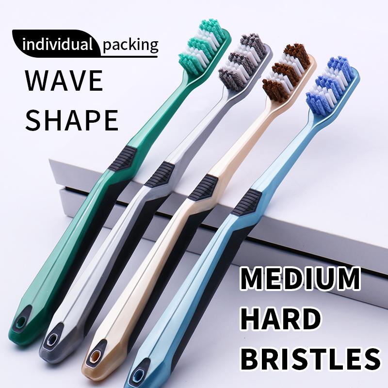 Medium Bristle Toothbrush 4 Independent Packages For Adult Men and Women Teeth Are Cleaner Better Cleaning Power