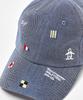 Cap Flying Pattern Dungaree Material Baseball Cap Golf MG5SCP03U NV00 [Munsingwear] (Navy)