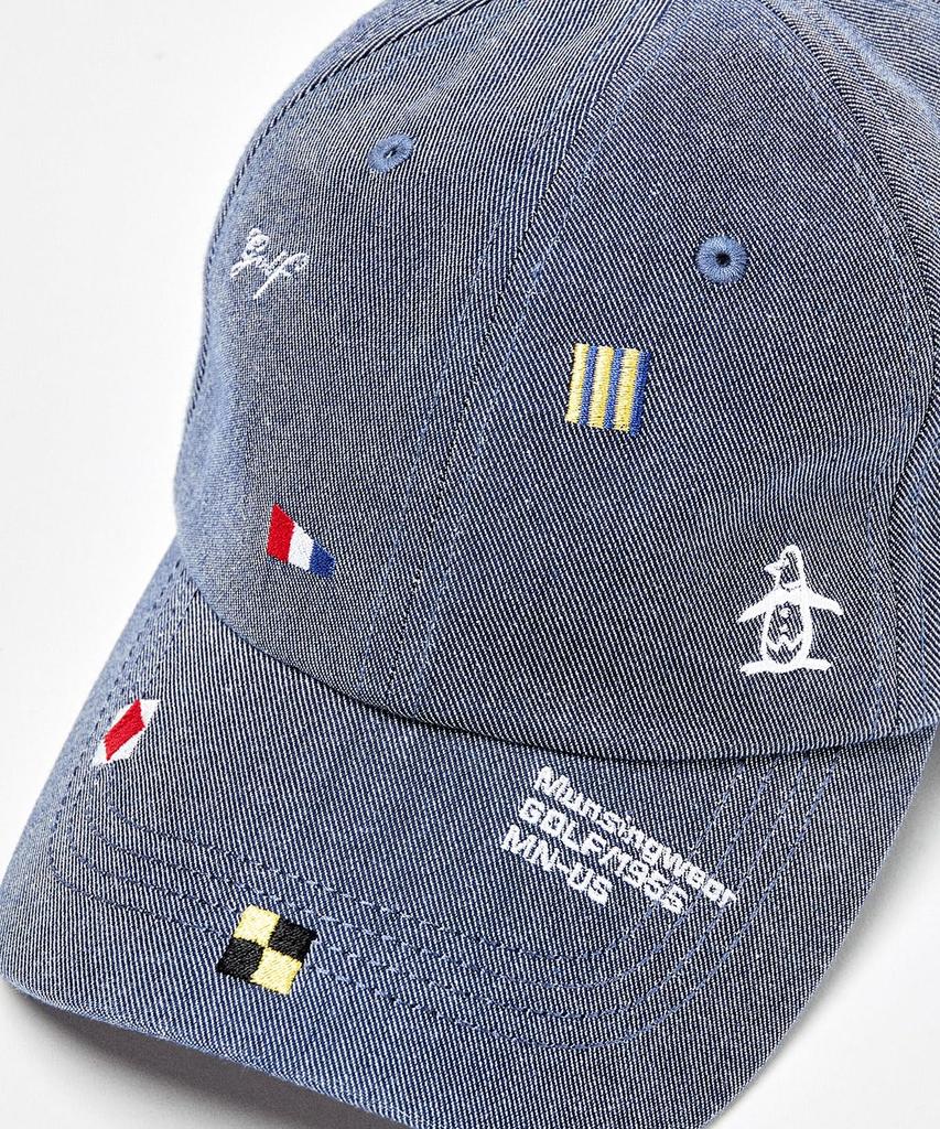 Cap Flying Pattern Dungaree Material Baseball Cap Golf MG5SCP03U NV00 [Munsingwear] (Navy)