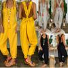 Elastic Waist Cotton Linen Loose Casual Pants for Women - Spring/Summer Collection