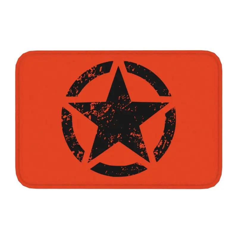 America Tactical Army Military Star Doormat Non-Slip Kitchen Bathroom Mat Toilet Floor Door Entrance Carpet Rug