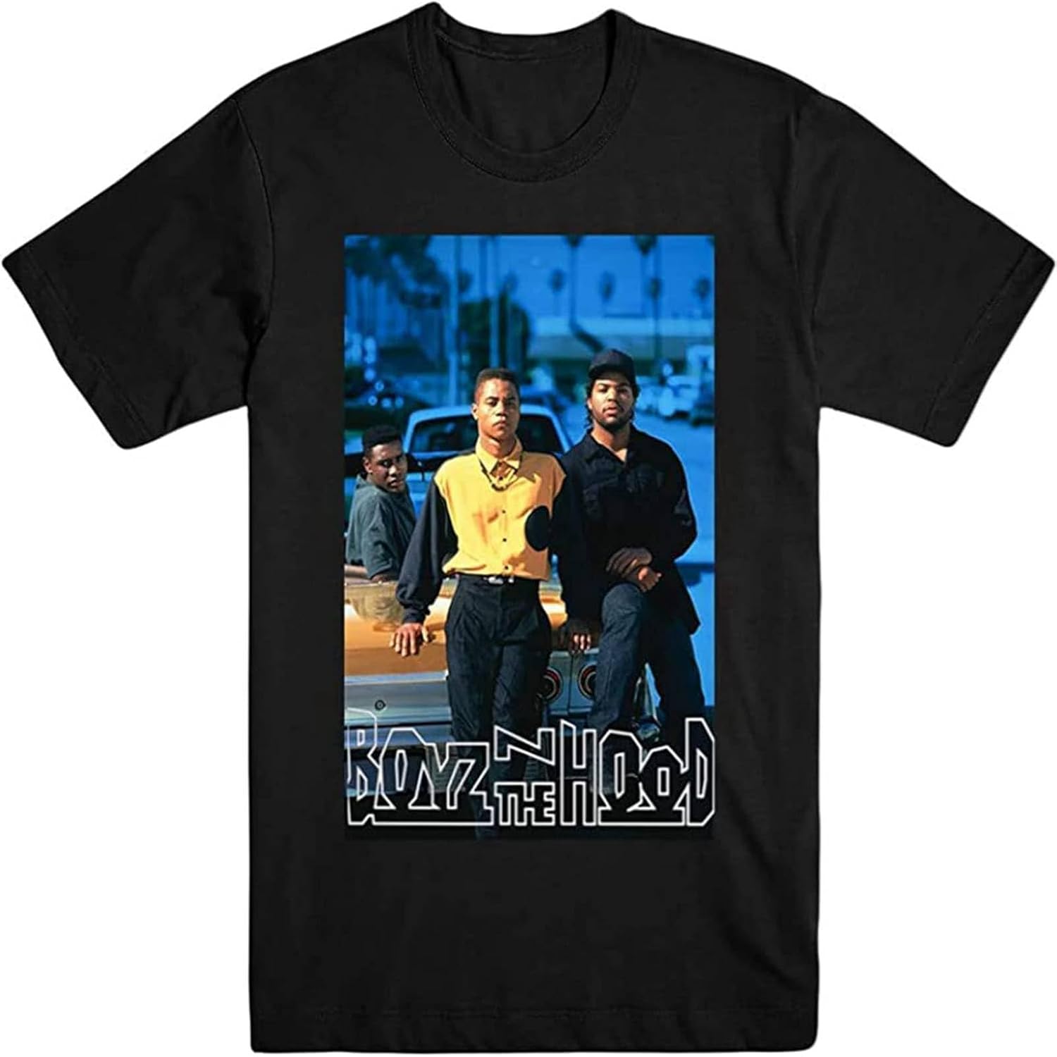Men s Boyz N The Hood LA Car Logo T-Shirt Black New Black XS чёрный