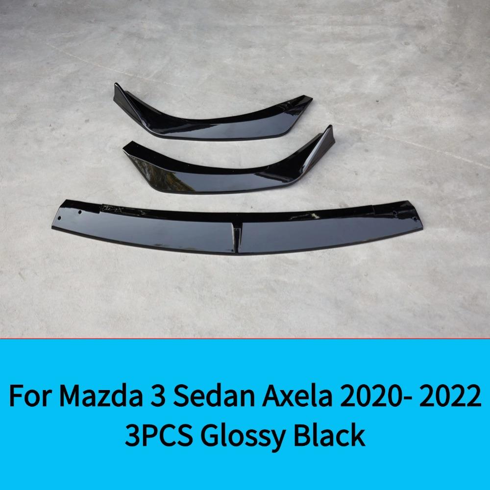 For Mazda 3 Sedan Axela 2020 2021 2022 Front Bumper Lip Splitter Chin Guard Accessories Styling Tuning For
