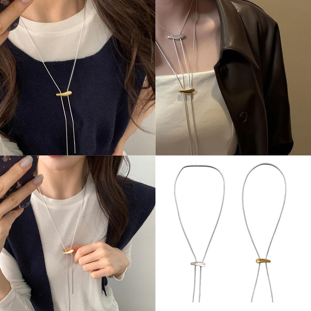 Charm Necklace Adjusting Metal Chain Necklace Alloy Texture Unique Necklace Pendant Necklace for Various Occasion