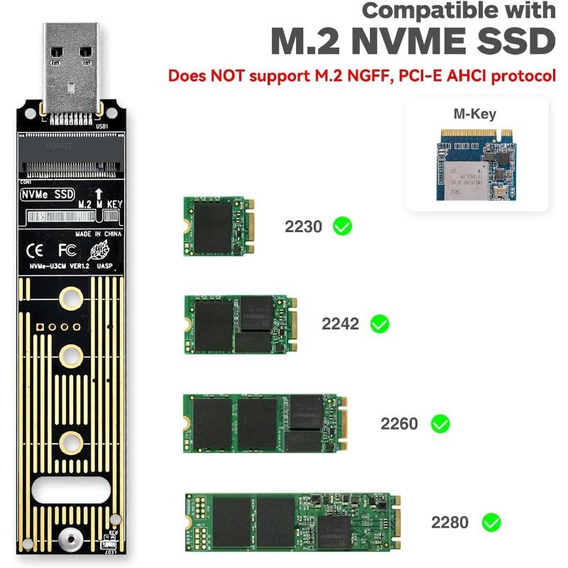 M.2 NVME SSD to USB 3.1 Adapter PCI-E to USB-A 3.0 Internal Converter Card 10Gbps USB3.1 Gen 2 for Samsung 970 960/For Intel NEW