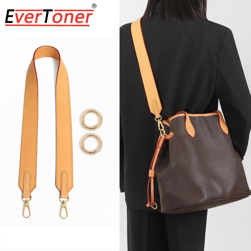 EverToner Wide Shoulder Strap Adjustable Replacement Bag Strap Double-sided Solid Color For l-v neverfull Belts Bag accessory