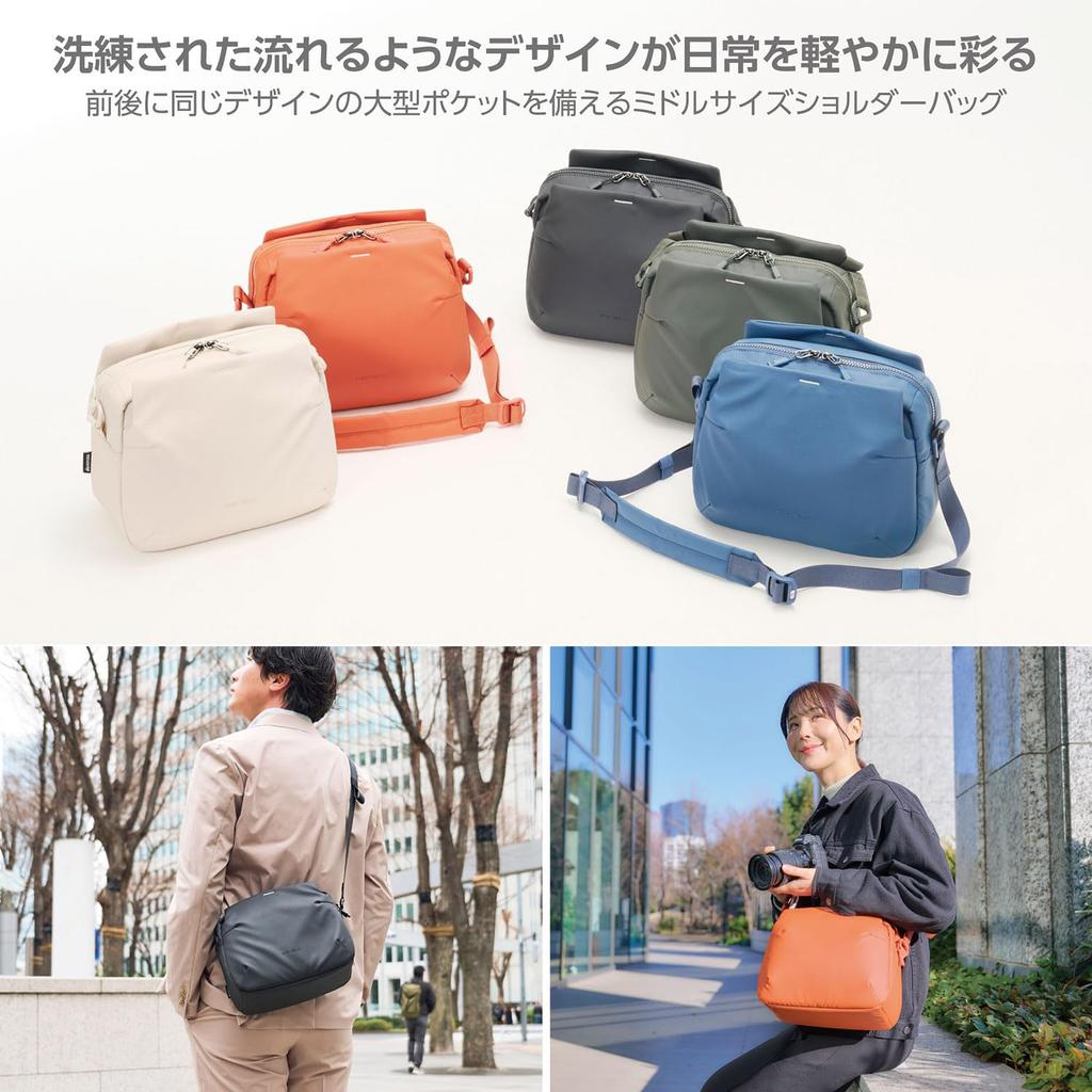 Hakuba Camera Case Plus Shell Stream Shoulder Bag 6L AZ Olive Water-Resistant AMZSP-STSB6OV