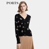 PORTS Women's Elegant V-Neck Cardigan