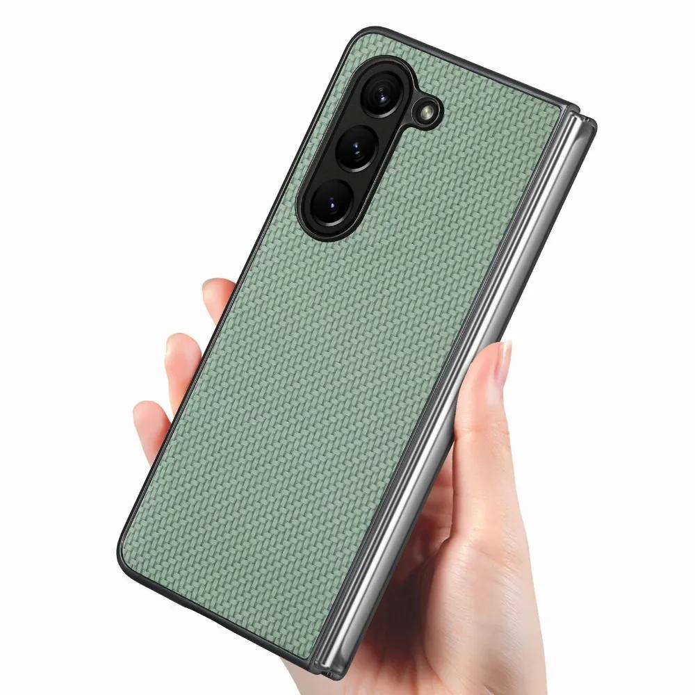 Flip Case for Samsung Galaxy Z Fold 6 5 4 3 2 Fold6 Fold5 Fold4 Fold3 Fold2 5G Ultra Slim Durable Hard PC Shell PU Leather Cover