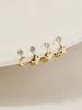 Minimalpiercing 14K 18K Symbol Star Moon Heart Clover One-Touch Ring Earrings