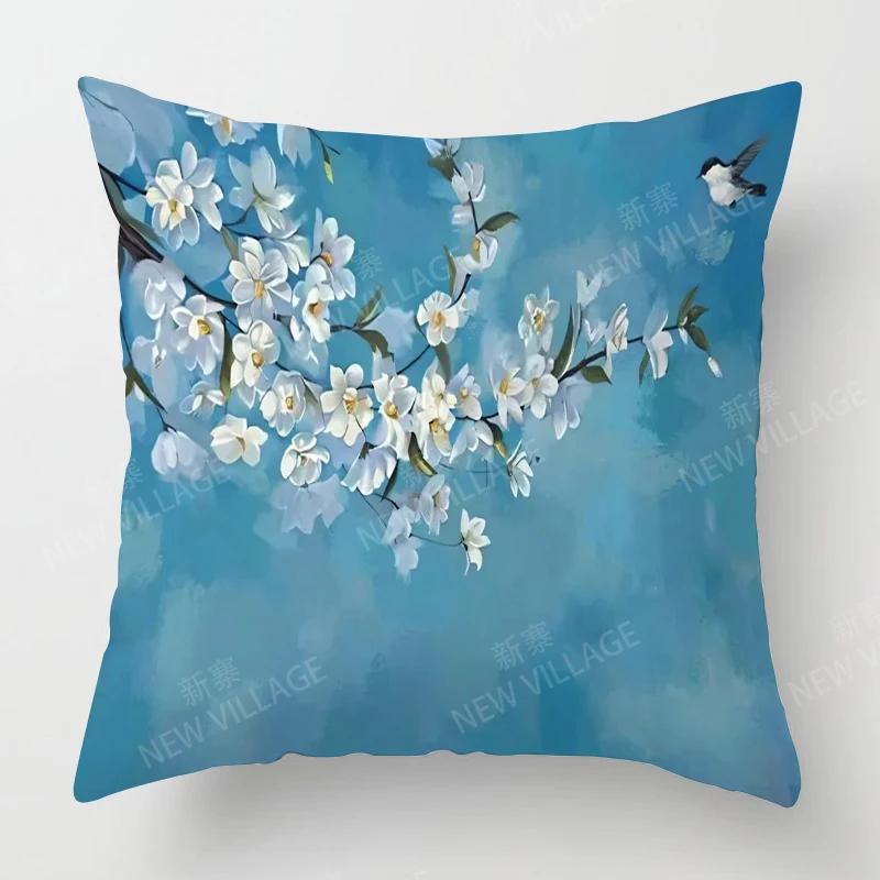 Home Living Room Decoration Cushion Covers Vintage Oil Painting Style Throw Pillow Cover45*45 Pillowcase 40x40cm 50x50 45x45