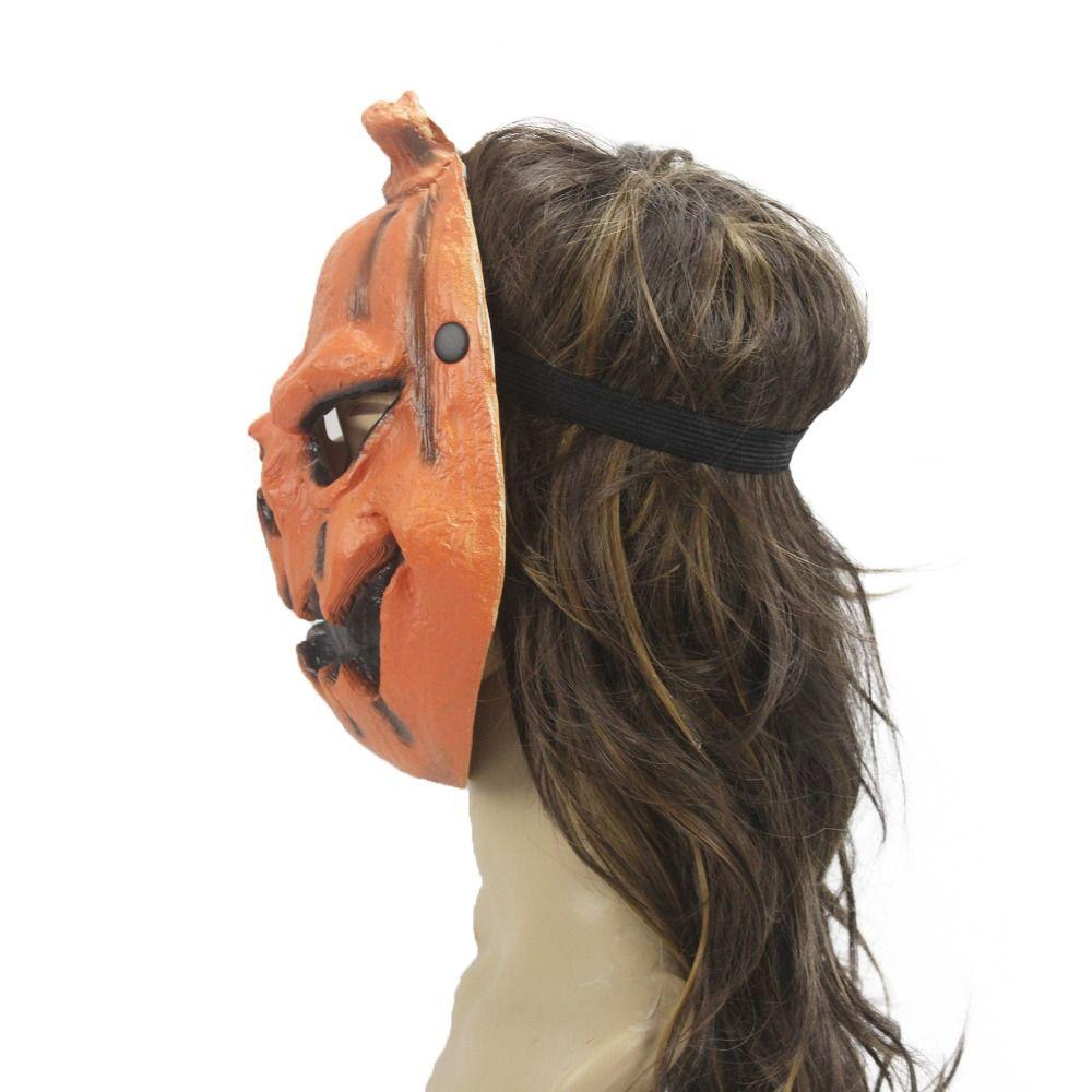 3D Full Face Mask Creativity Halloween Cosplay Mask Pumpkin Halloween Mask Haunted House