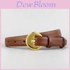 Genuine Leather Womens Belt With Oval Pin Buckle For Casual Jeans And Autumn Wear