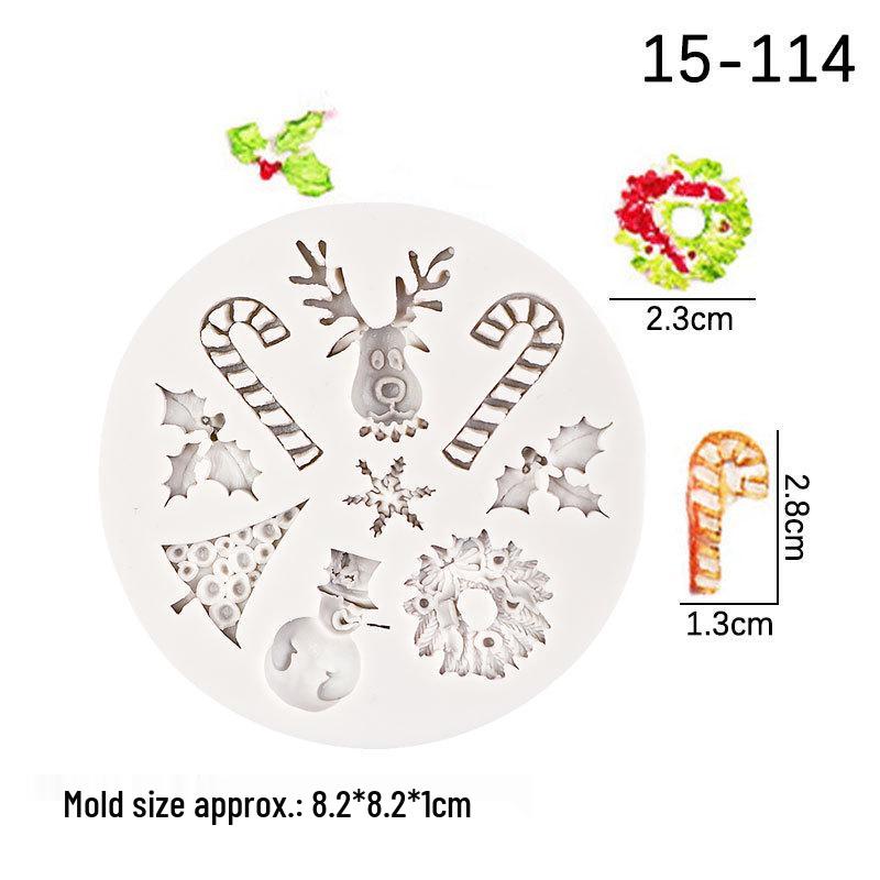 Christmas Snowflake Tree & Reindeer Fondant Cake Molds Set