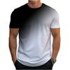Einfache Mode Farbverlauf T-Shirts Für Männer Sommer Trend Streetwear 3D Gedruckt Kurzarm Locker Atmungsaktiv