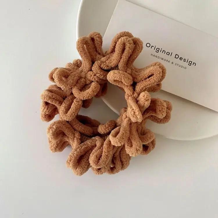 

1 шт. Женские резинки для волос винтажные бархатные однотонные петли для волос для женщин держатель для хвостика резинки аксессуары для волос