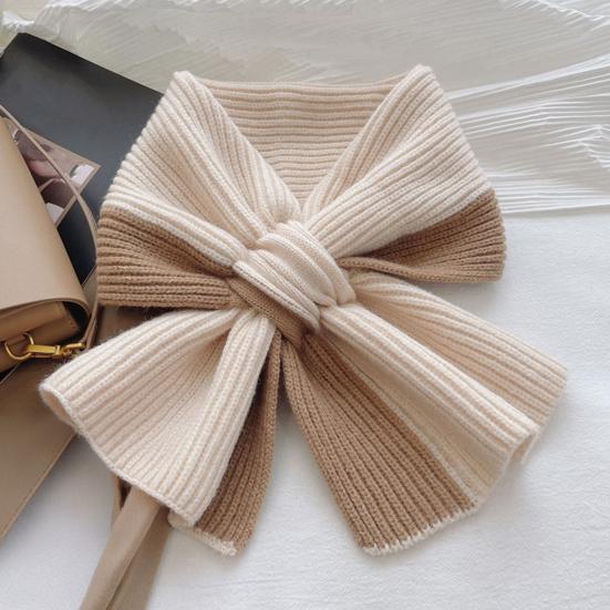 Women Scarf Patchwork Color Soft Comfortable Wrap Around Design Winter Scarf Neck Care Fashion Accessories
