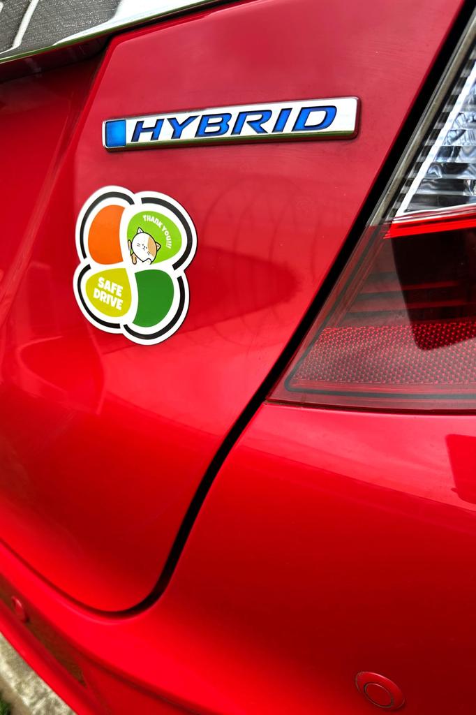 Silver Mark Car Magnet Sticker SAFE DRIVE Senior Mark Maple Leaf Mark Senior Mark Car Accessories POP Heartful [Puppy POP] [Puppy Cat]