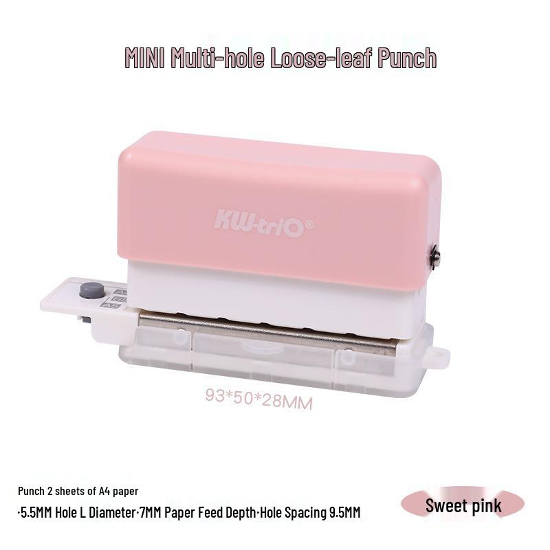 

Kedeou Студенческий многодырокол, Инструмент для переплета блокнотов формата A4 B5 A5 для DIY розовый