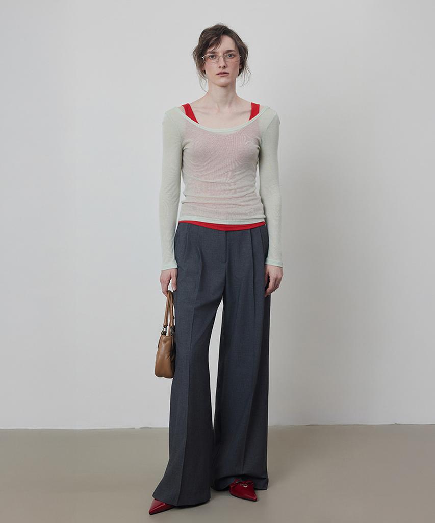 Kwinseulaebis Spring Back Banding Two-Tuck Slacks Trouser_Pants