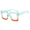 Monture de lunettes carrée tendance Grande Anti Lumière Bleue Miroir Plat Forme Concave Lunettes de Mode pour Femmes Design Simple
