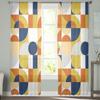 Nordische Retro mittelalterliche Geometrie Schlafzimmer transparente Vorhänge Urlaub Dekoration Fenster Voile Tüll Vorhang