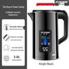 Electric Stainless Steel Insulated Kettle for Home, Dorm, and Hotel Use