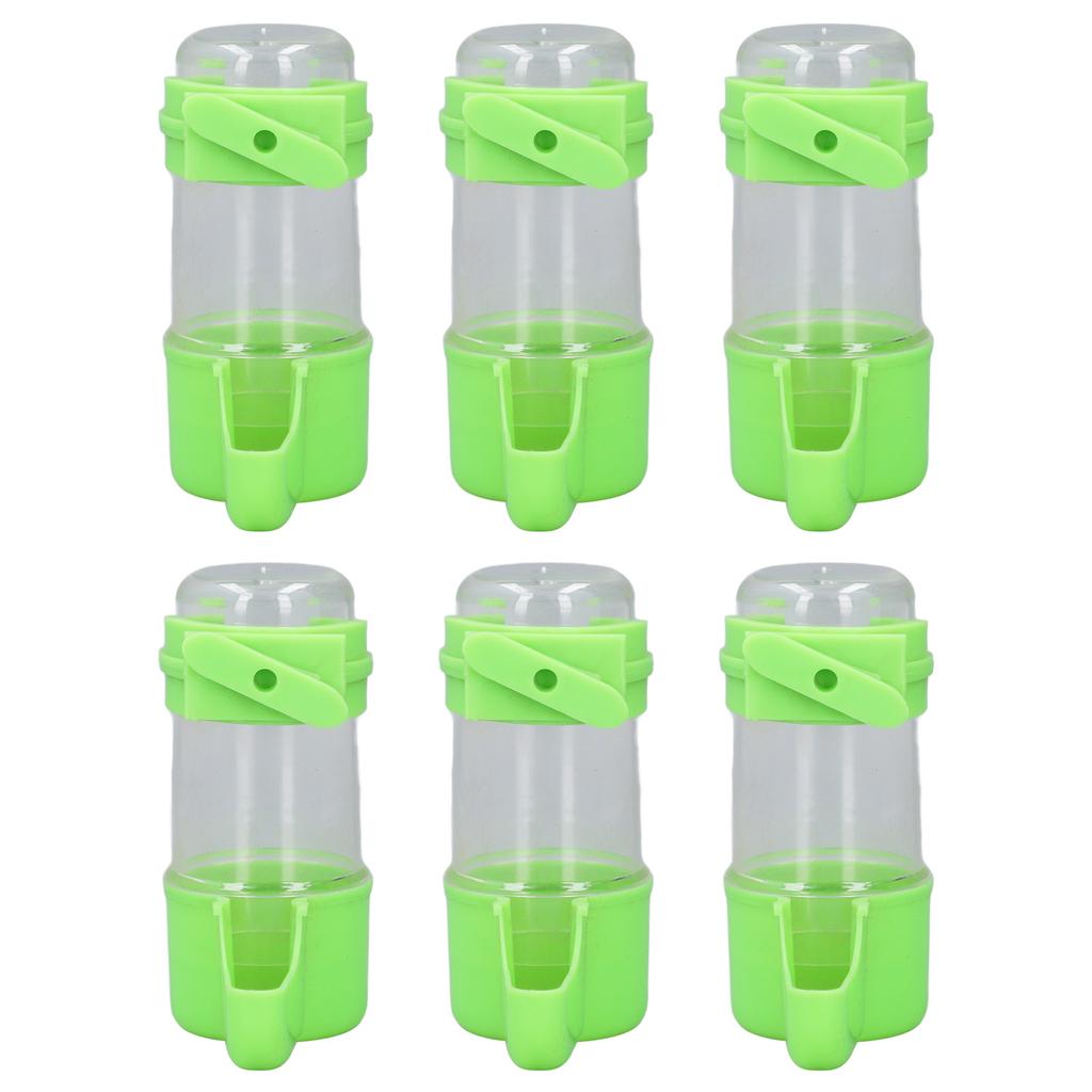 6pcs Birds Cage Water Feeder Professional Automatic Spill Proof Bird Water Hanging Feeder for Pets