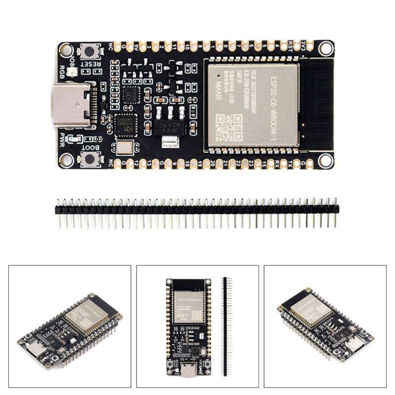 ESP32C6 Development Board ESP32C6-WROOM-1-N8 Module 8MB H ESP32C6 CoreBoard WiFi6 + BTcompatible5.0 + IEEE802.15.4 F