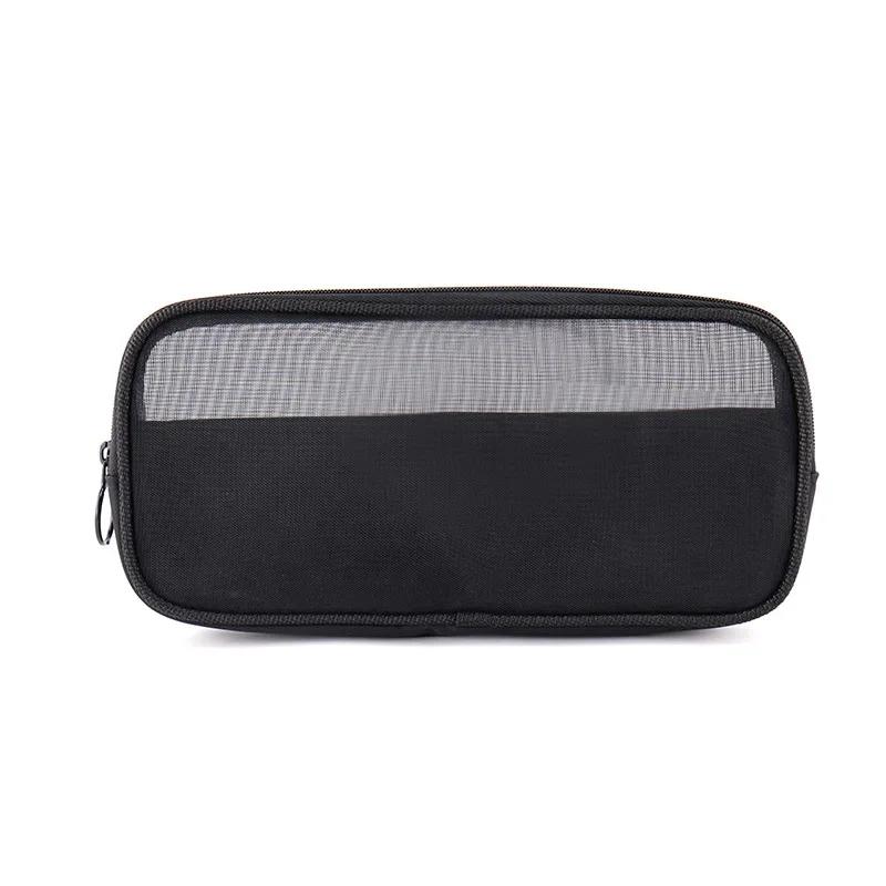 Mesh Cosmetic Sanitary Napkin Pad Bag Zipper Toiletry Organizer Makeup Bag Transparent Women Lipstick Washing Storage Pouch