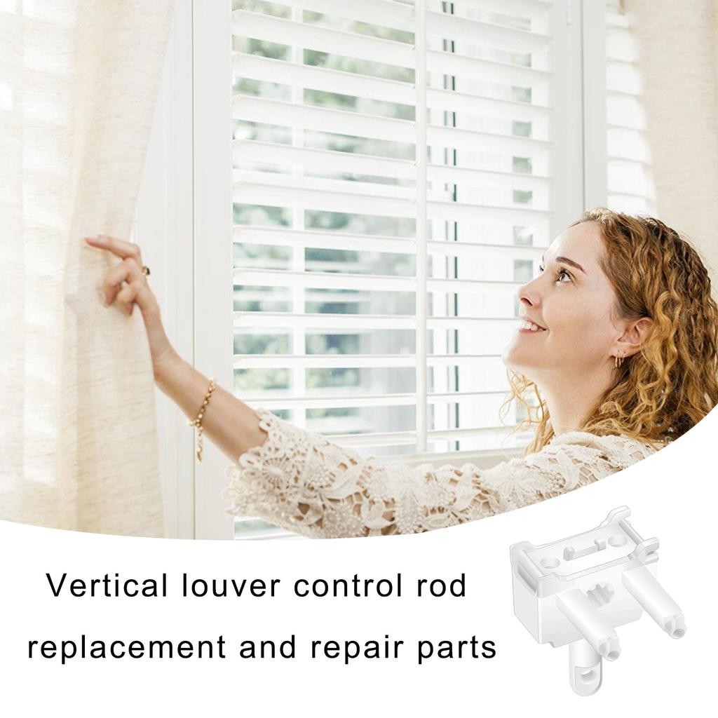 Peças de Reposição para Controle por Vareta de Cortina Vertical Branco Fácil Instalação Varetas de Controle para Uso Doméstico e de Escritório 6/8/10 Peças