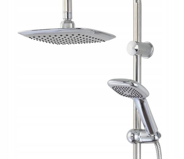 Ondo square shower column, chrome