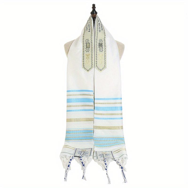 Neuer jüdischer Tallit Gebetsschal Damen Damen Herren Quaste Gebetsschal Arabische Schals Gebetsschal Talis 52x180cm