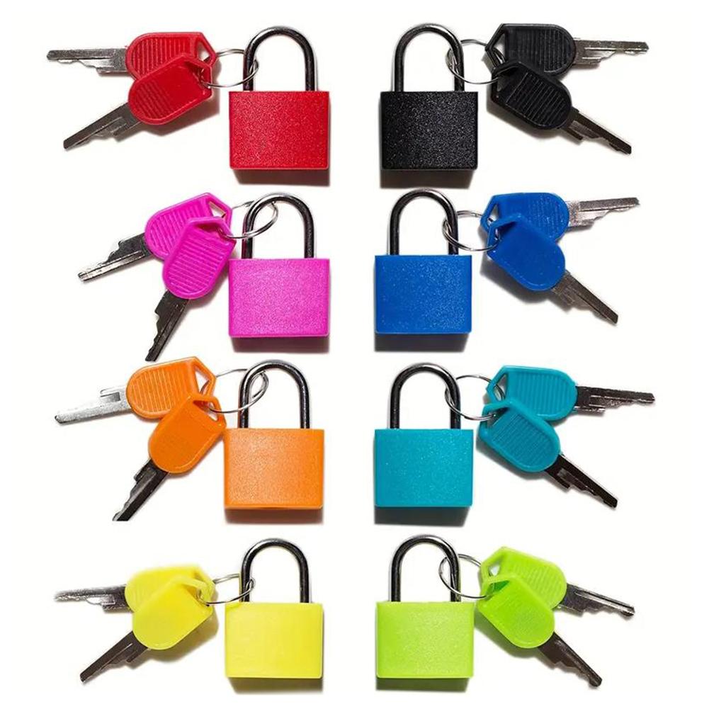 

8pcs Colorful Travel Suitcase Padlock Lock Cabinet Lock 23MM Plastic Case Drawer Luggage Padlock for School Dormitory Gym Locker