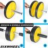 SIXWHEEL Abdominal Roller Abdominal Trainer Abdominal Muscle Trainer AB Roller Incl.. Knee Mat