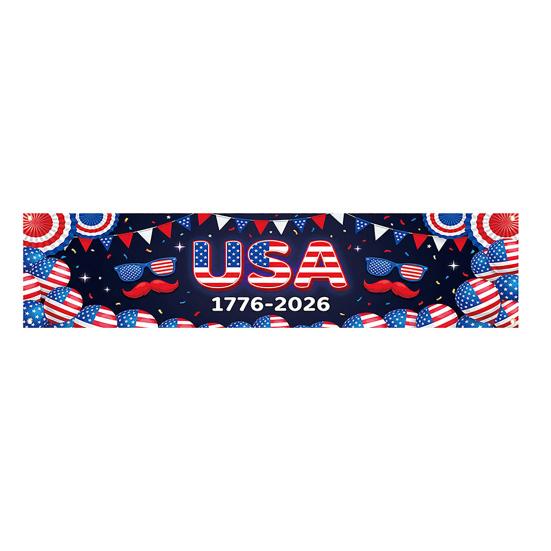 250th Anniversary Banner 6.5x1.5ft 250 Years of Freedom American Patriotic Decoration