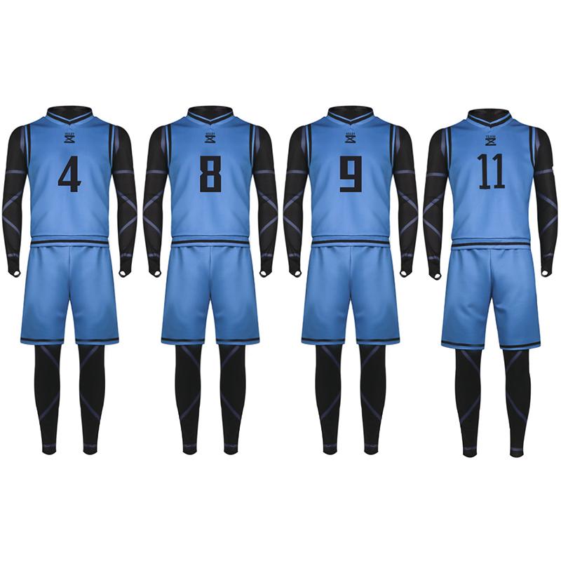 Anime Blue Lock Cosplay Chigiri Hyoma Bachira Meguru Kunigami Rensuke Isagi Yoichi Cosplay Costume Unisex Jersey Jumpsuit Outfit