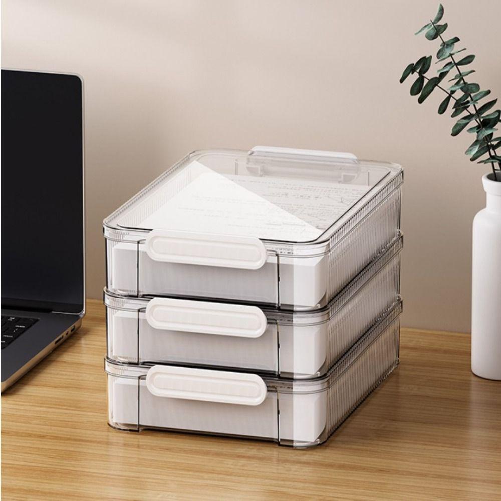 

Large-Capacity Paper Storage Box Acrylic File Box High Quality Paper Sorting Box