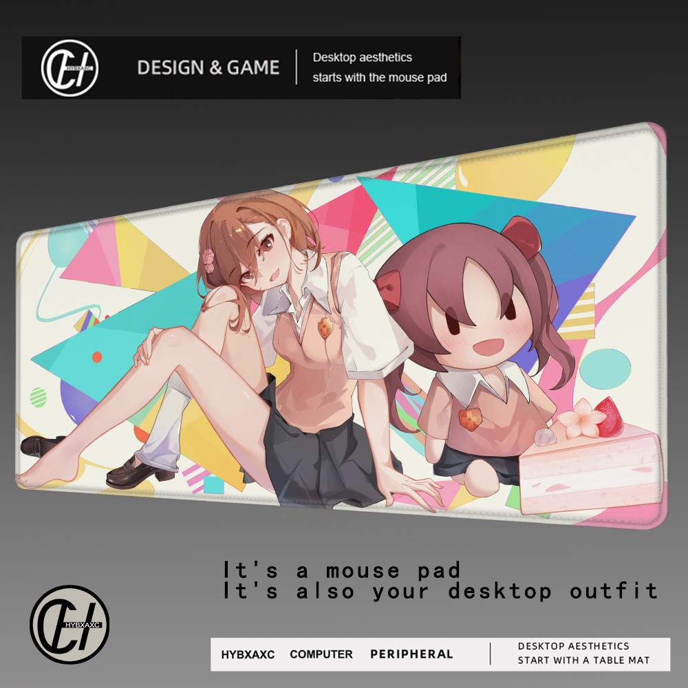 HYBXAXC Large Anime Girl Mouse Pad Vibrant Starry Non-Slip Rubber Washable Anime Mouse Pads mat gadgets office Carpet 900x400
