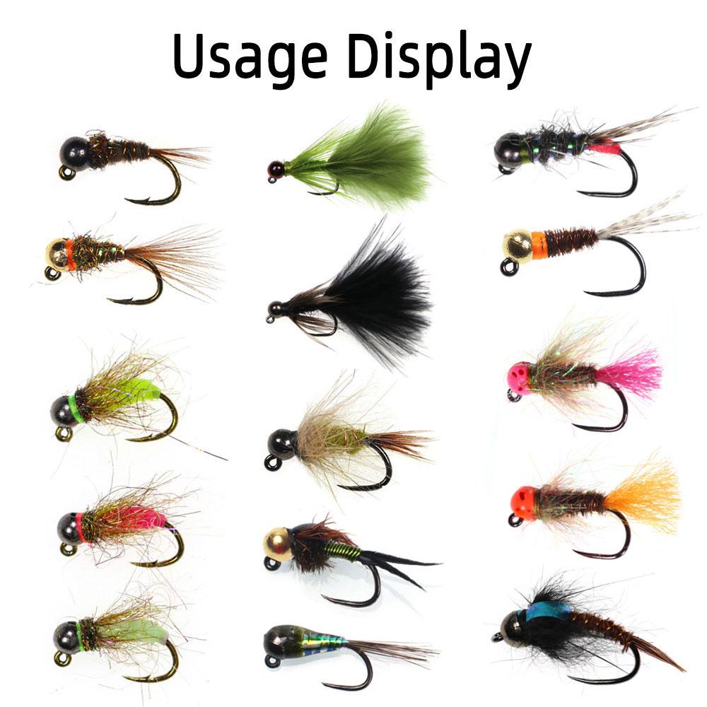 20 buc. Mărgele metalice de tungsten cu fante cu ochi cu puncte pentru pescuitul cu muscă de tungsten pe gheață Jig Cap de mărgele Material pentru legarea muștelor