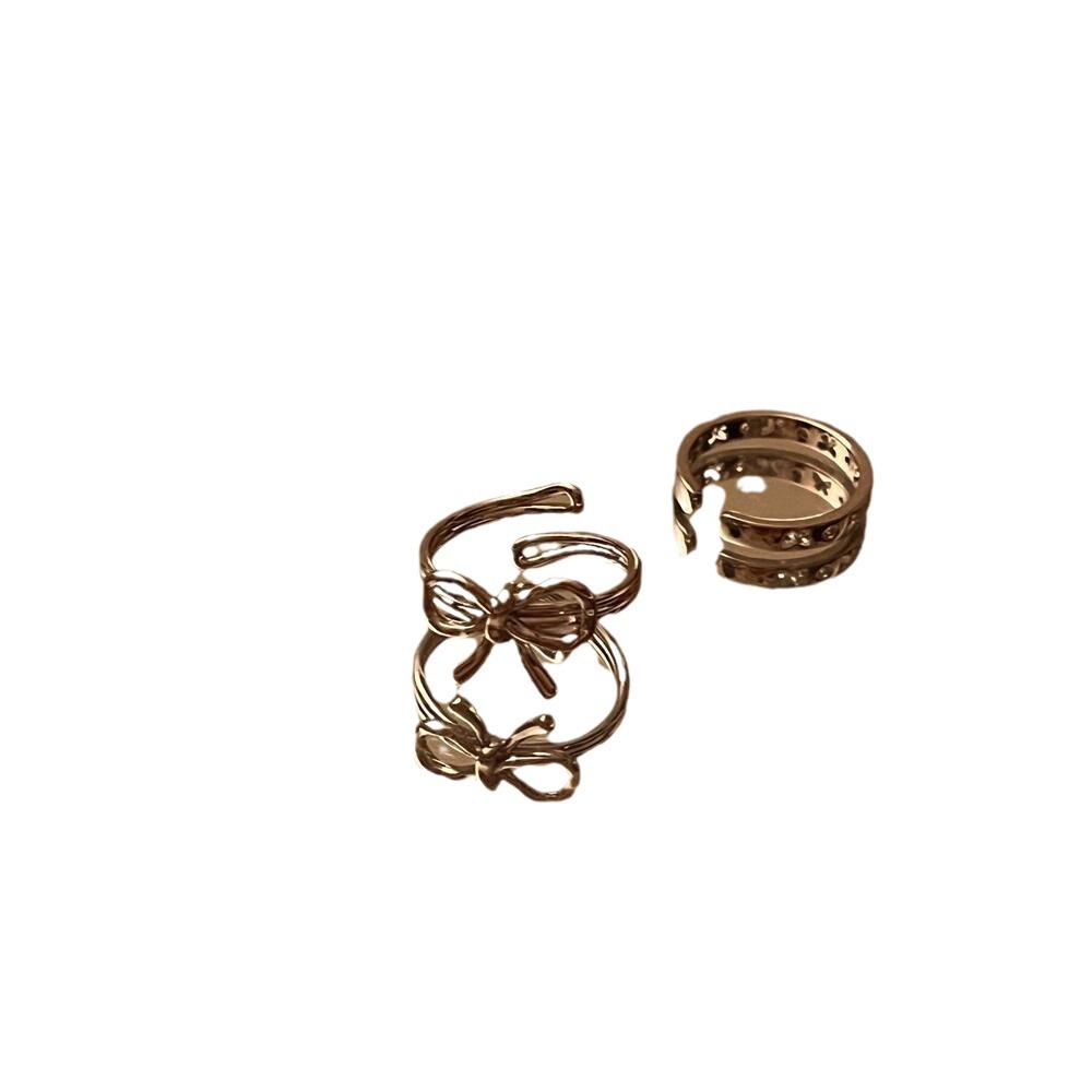 Adjustable Silver Bow Ring - Chic & Unique Design for Women