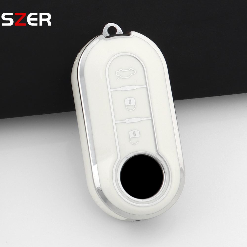 New Tpu Car Key Case Cover For Fiat 500 Ducato Panda 500L Punto Lancia Musa For Citroen Jumper For Peugeot Boxer Protected Fob