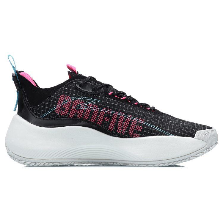 Li Ning Badfive 1 Basketball Shoes Unisex Low Top Black/Blue/Pink AGBR001-3