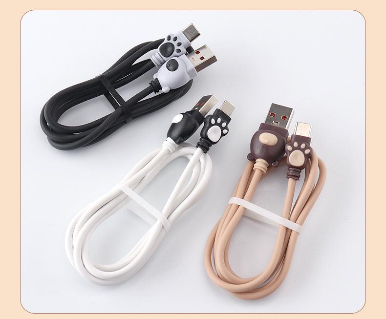

Silicone Type-C 6A Fast Charging Cartoon Cable for Android Huawei Phones 1m Type-C розовый