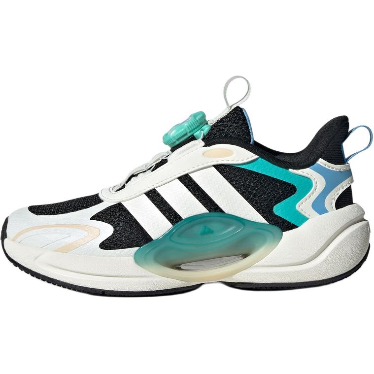 

New Adidas Galaxy Abrasion Resistant Low Top Kids Lifestyle Shoes Black White Green Teenagers JQ4501 37