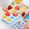 Silicone Refrigerator Ice Cube Trays with Lid BPA Free Large Square Ice Cube Tray Easy Release Stackable Ice Tray
