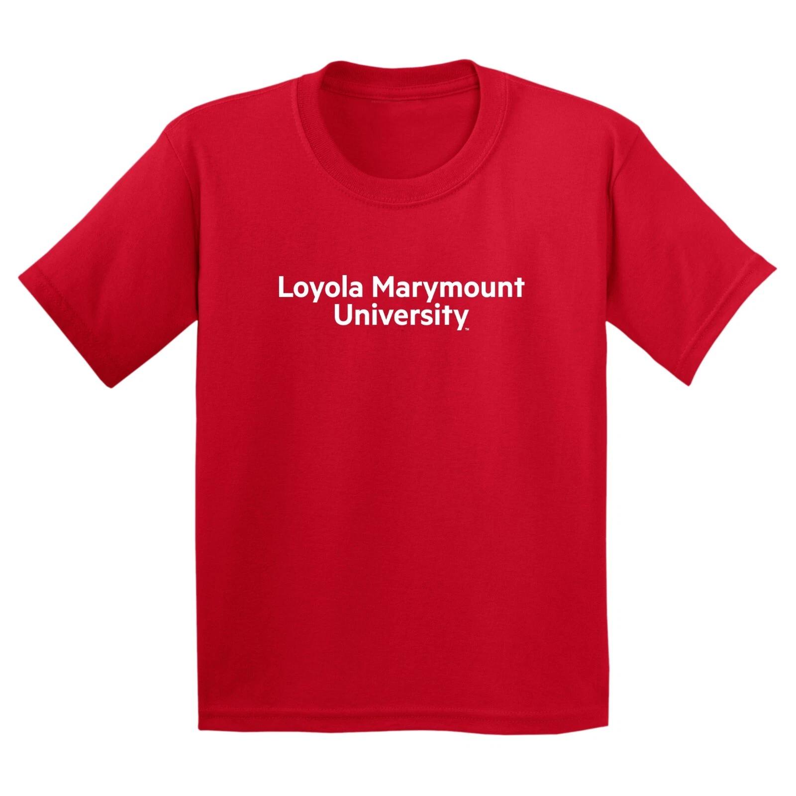 Loyola Marymount University Lions Basic Block Youth T-Shirt - Red XL