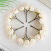 6Pcs Artificial Flowers Fake Silk Rose For Christmas Wreath Accessory Home Floral Arrangement Wedding Bridal Bouquet Decoration