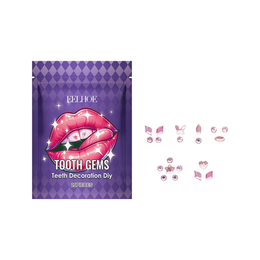 Eelhoe Shimmering Tooth Jewelry 20pcs Elegant Smile Enhancers For Stunning Oral Aesthetics